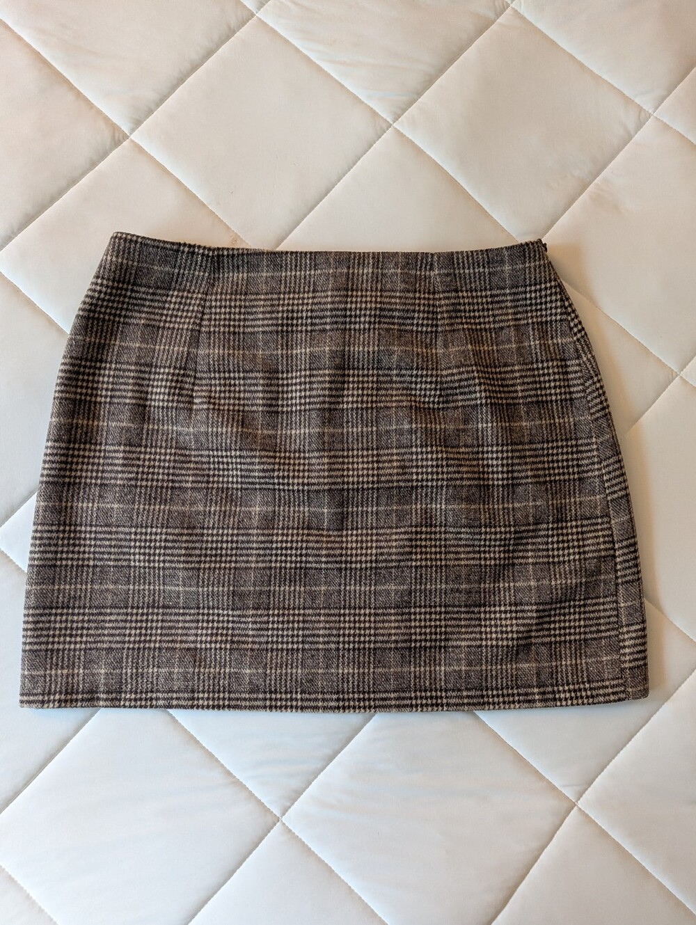 Source Unknown Brown Plaid Mini Skirt